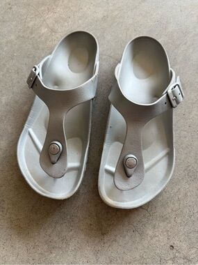 Birkenstock White Gizeh EVA Thong Sandals